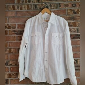 Aeropostale Mens Long Sleeved Vitage Style Dress Sirt W/ Snaps SZ XL